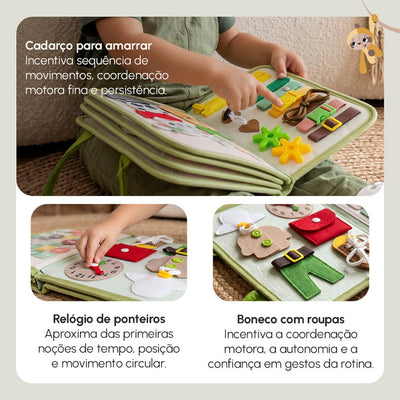 Livrinho Sensorial de Atividades Tiny Love Busy Book Boho Chic - Autonomia que nasce da brincadeira
